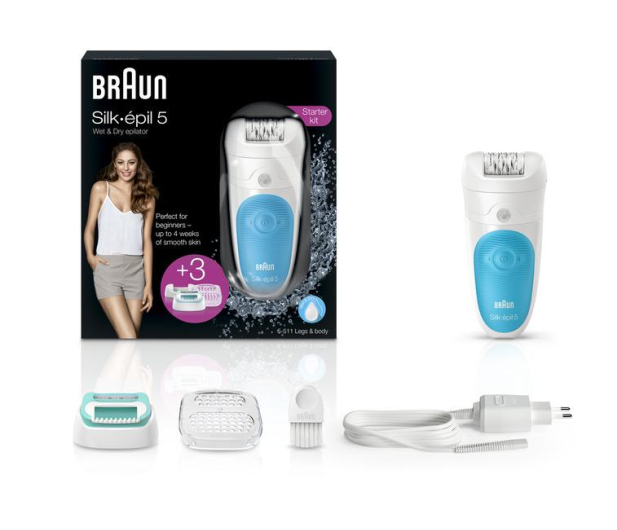 Braun Depilator Silk-épil 5 5-511 – Wet&Dry, nasadka dla początkuj - 1437930 - zdjęcie 3